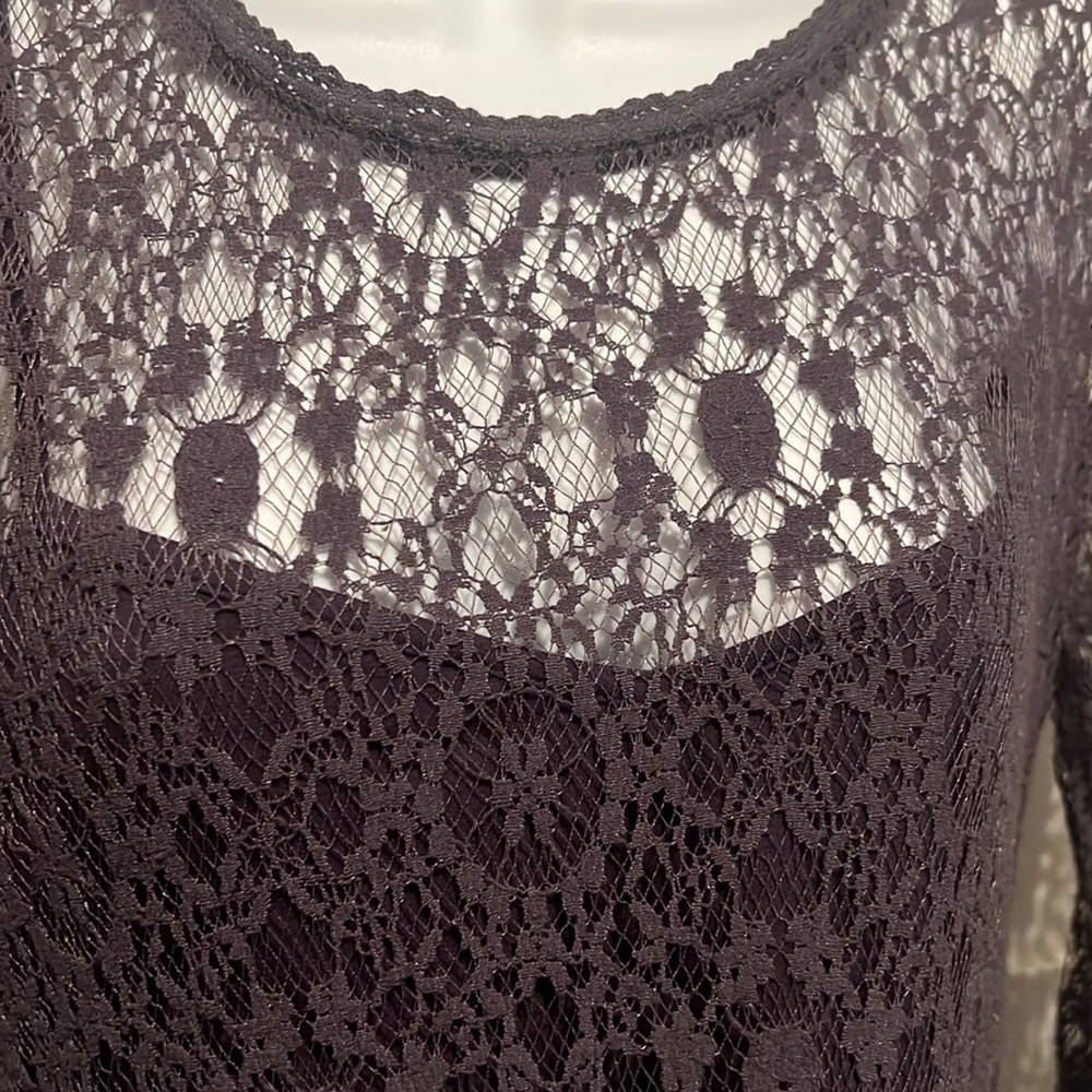 Black Swan Grey Lace Dress, Size Small - Picture 6 of 8